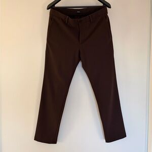 Theory Men's Dark Brown Slim Dress Pants